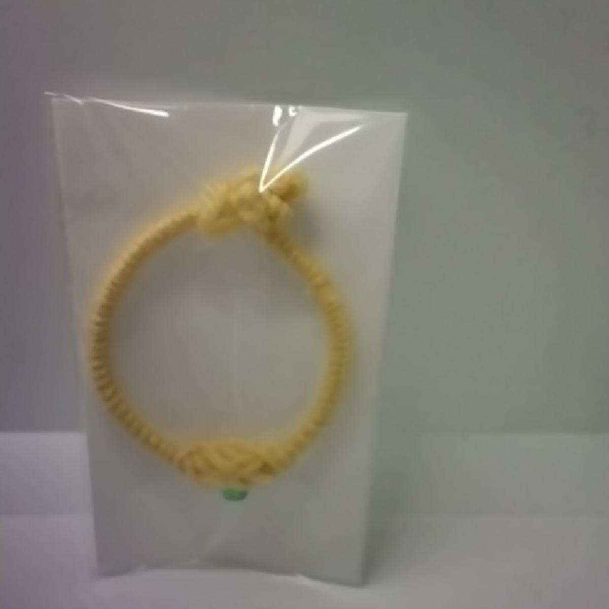 Lorena Espinoza Design Yellow Bracelet With Green Accent